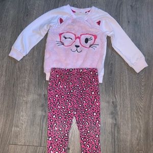 Fluffy sweater pants set